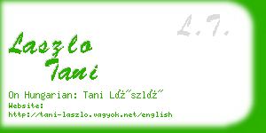 laszlo tani business card